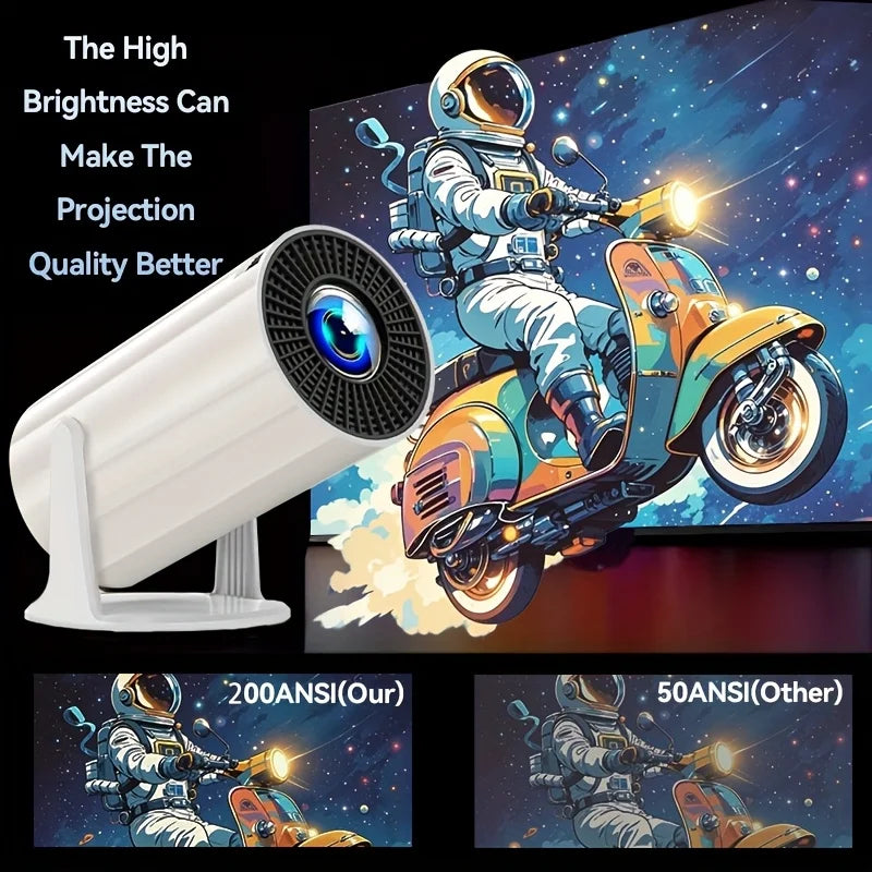 Mini Smart Home Theater Projector Equipped Remote Control, Supports Smart Screen Sharing, Suitable for Home Use And Easter Gifts