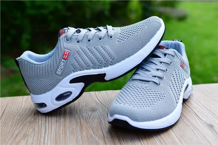 Vulcanized Shoes Male Sneakers 2023 Fashion Summer Air Mesh Breathable Wedges Sneakers For Men Plus Size