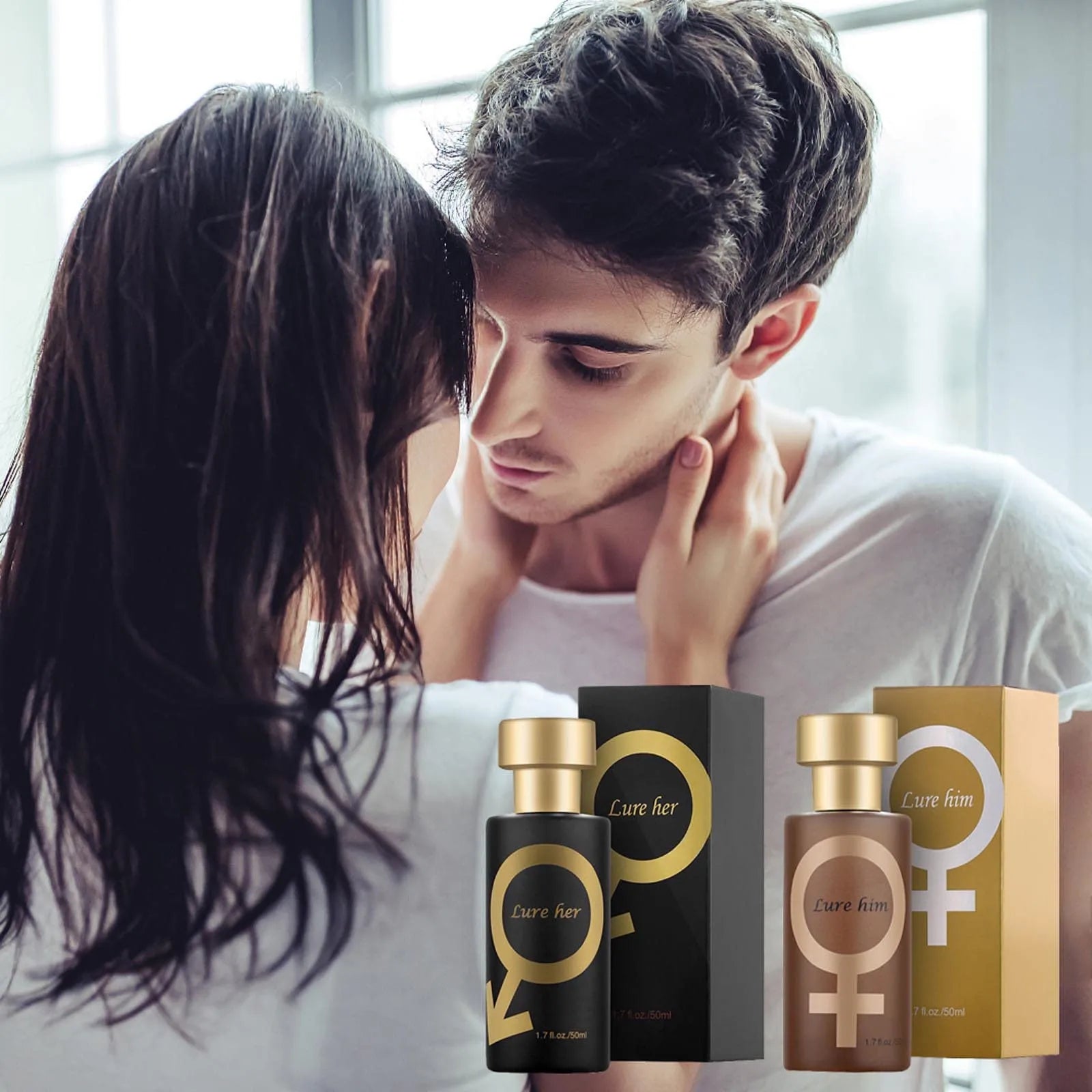 2pcs Perfume For Men Golden Pheromone Cologne For Men Attract Women 50ML