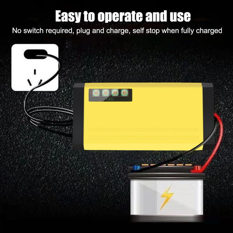 220V Power Puls Repair Charger Car Battery Charger 12V 2A LED Display Moto Truck Battery Charger Wet Dry Lead Acid Battery